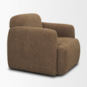 Saga Textured Brown Plush Fabric Upholstered Chair - Default Title