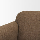 Saga Textured Brown Plush Fabric Upholstered Chair - Default Title