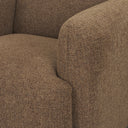 Saga Textured Brown Plush Fabric Upholstered Chair - Default Title