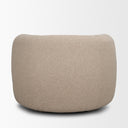 Kornelia Textured Mushroom Fabric Barrel Accent Chair - Default Title