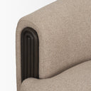Kornelia Textured Mushroom Fabric Barrel Accent Chair - Default Title