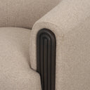 Kornelia Textured Mushroom Fabric Barrel Accent Chair - Default Title