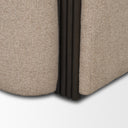 Kornelia Textured Mushroom Fabric Barrel Accent Chair - Default Title