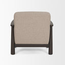 Willmar Textured Mushroom Gray Fabric Espresso Brown Wood Accent Lounge Chair - Default Title