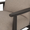 Willmar Textured Mushroom Gray Fabric Espresso Brown Wood Accent Lounge Chair - Default Title