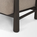 Willmar Textured Mushroom Gray Fabric Espresso Brown Wood Accent Lounge Chair - Default Title