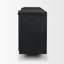 Rowan Black Oak Wood Closed 4 Door Sideboard - Default Title