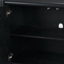 Rowan Black Oak Wood Closed 4 Door Sideboard - Default Title