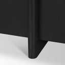 Rowan Black Oak Wood Closed 4 Door Sideboard - Default Title