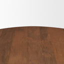 Arno Warm Mid-Brown Wood Sculptural Round Coffee Table - Default Title