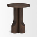 Cayson Dark Brown Sculptural Round Accent Table - Default Title