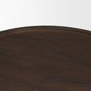 Cayson Dark Brown Sculptural Round Accent Table - Default Title