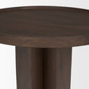 Cayson Dark Brown Sculptural Round Accent Table - Default Title