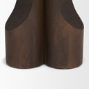 Cayson Dark Brown Sculptural Round Accent Table - Default Title