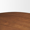 Atlas 60 Warm Mid-Brown Wood Stacked Pedestal Base Round Dining Table - Default Title