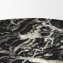 Marilyn 48 Black Forest Marble Black Wood Pedestal Round Dining Table - Default Title