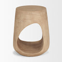 Cove Light Brown Sculptural Open Side Table - Default Title