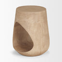Cove Light Brown Sculptural Open Side Table - Default Title