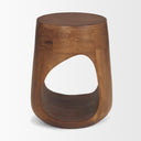 Cove Mid-Brown Sculptural Open Side Table - Default Title