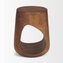 Cove Mid-Brown Sculptural Open Side Table - Default Title