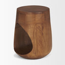 Cove Mid-Brown Sculptural Open Side Table - Default Title