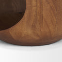 Cove Mid-Brown Sculptural Open Side Table - Default Title