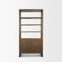 Belford 2-Door Open Dark Brown Oak Wood Shelving Unit - Default Title