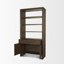 Belford 2-Door Open Dark Brown Oak Wood Shelving Unit - Default Title