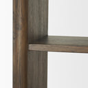 Belford 2-Door Open Dark Brown Oak Wood Shelving Unit - Default Title