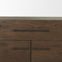 Belford 2-Door Open Dark Brown Oak Wood Shelving Unit - Default Title