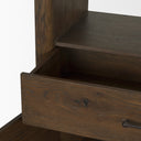 Belford 2-Door Open Dark Brown Oak Wood Shelving Unit - Default Title