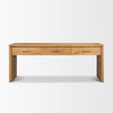 Belford 72 Light Brown Oak Wood Console Table - Default Title