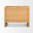 Belford 3-Drawer Light Brown Oak Wood Closed Nightstand - Default Title