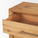 Belford 3-Drawer Light Brown Oak Wood Closed Nightstand - Default Title