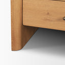 Belford 3-Drawer Light Brown Oak Wood Closed Nightstand - Default Title