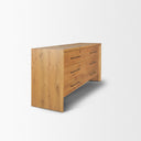 Casterly 6-Drawer Light Brown Oak Wood Dresser - Default Title
