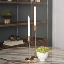 Chantria Large Solid Natural Brass Adjustable Taper Candle Holder - Default Title