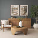 Danni Beige Fabric Beech Wood Framed Accent Lounge Chair - Default Title