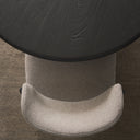 Atlas 42 Black Wood Stacked Pedestal Base Round Dining Table - Default Title