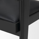 Reid Framed Black Cane Black Fabric Dining Armchair - Default Title