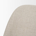 Abbie Curved Back Oatmeal Fabric Armless Dining Chair - Default Title