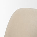 Abbie Curved Back Oatmeal Fabric Dining Side Chair - Default Title