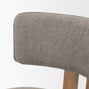 Soho Curved Open Back Gray Chenille Tripod Frame Dining Side Chair - Default Title