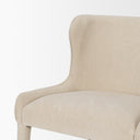 Nolan Slope Cream Chenille Dining Chair - Default Title