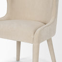 Nolan Slope Cream Chenille Dining Chair - Default Title
