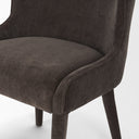 Nolan Slope Charcoal Chenille Dining Chair - Default Title