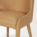 Nolan Slope Tan Leather Dining Chair - Default Title