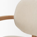 Carlisle Curved Back Cream Chenille Tripod Frame Dining Armchair - Default Title