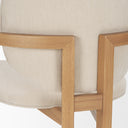 Carlisle Curved Back Cream Chenille Tripod Frame Dining Armchair - Default Title