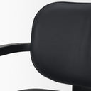 Carlisle Curved Back Black Leather Tripod Frame Dining Armchair - Default Title